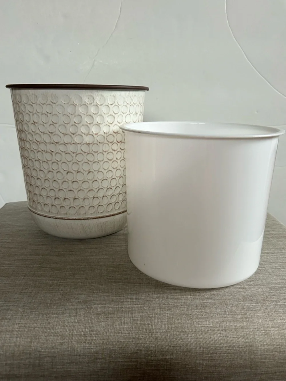 Better Homes And Gardens Antiqued White Galvanized Ice Bucket & Oval Tub - Picture 10 of 12